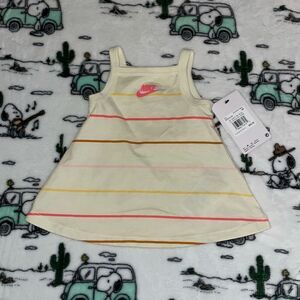 New Nike pastel yellow spaghetti coconut milk tank top for baby girls size 3M